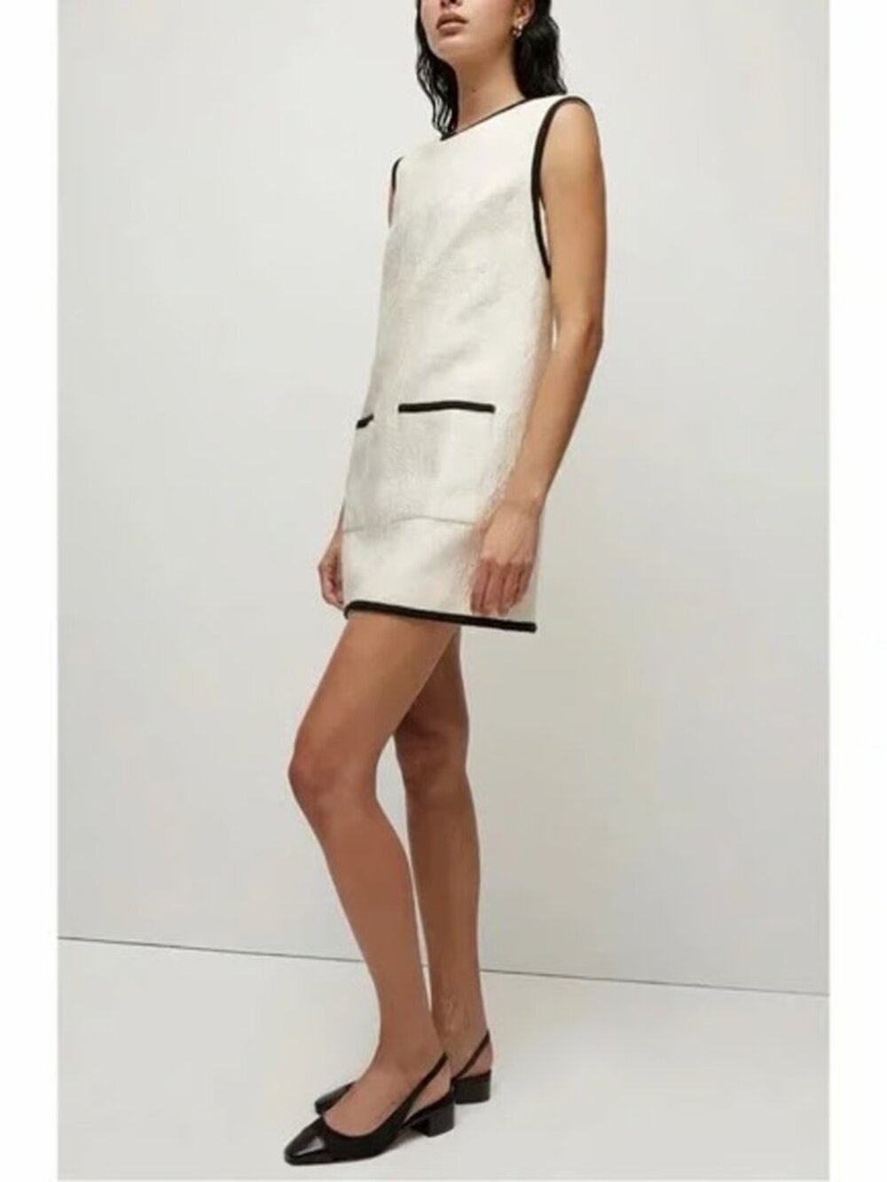 NWT Veronica Beard Ravena Ecru Jacquard Mini Dress Size 8 - Picture 3 of 14